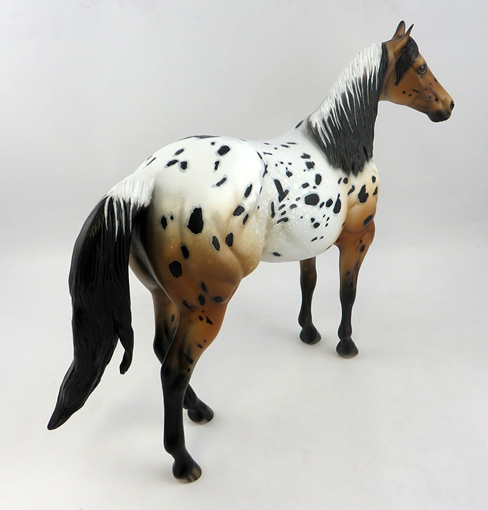 UNDER THE MISTLETOE-OOAK BAY APPALOOSA ISH MODEL HORSE 12/20