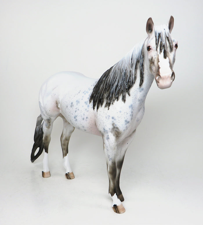 SNOW CHIEF - OOAK APPALOOSA ISH MODEL HORSE - 1/22