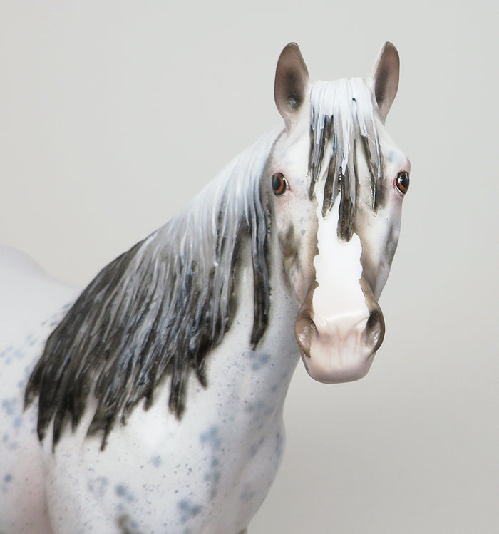 SNOW CHIEF - OOAK APPALOOSA ISH MODEL HORSE - 1/22