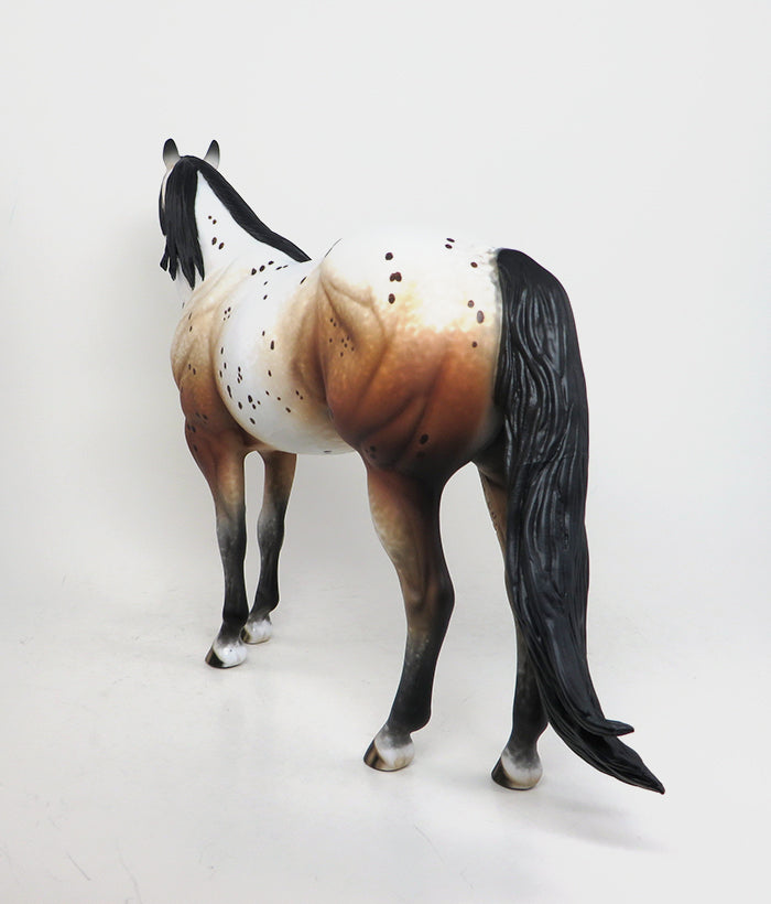 RED FOX - OOAK BAY APPALOOSA ISH MODEL HORSE by AL - 1/22