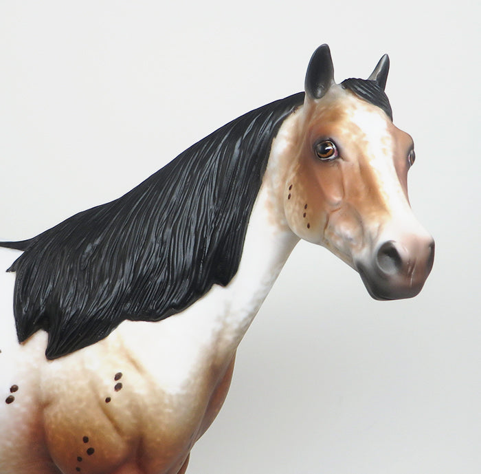 RED FOX - OOAK BAY APPALOOSA ISH MODEL HORSE by AL - 1/22