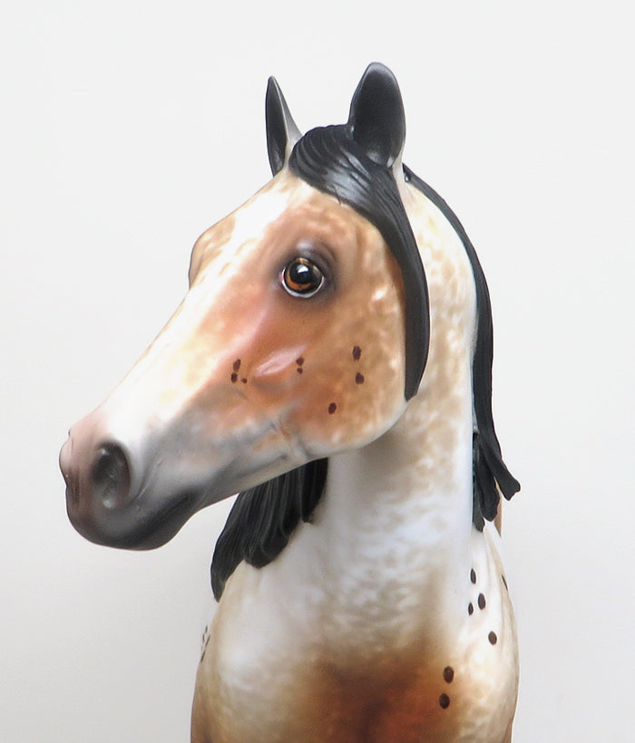 RED FOX - OOAK BAY APPALOOSA ISH MODEL HORSE by AL - 1/22