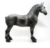 PRESCOTT - OOAK DAPPLE GREY STANDING DRAFT MODEL HORSE by Nicole Moss