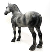 PRESCOTT - OOAK DAPPLE GREY STANDING DRAFT MODEL HORSE by Nicole Moss