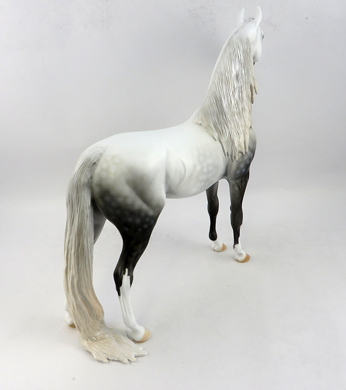 LOVE HURTS-OOAK DAPPLE GREY PUDDLE TAIL ARABIAN MODEL HORSE 12/20