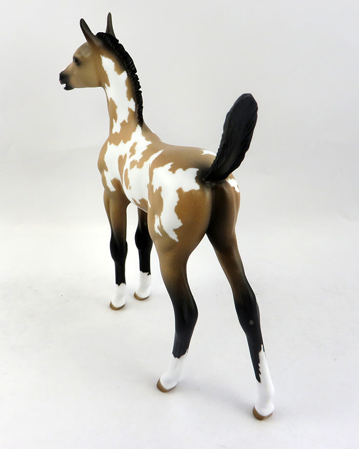 DANCING HOLLY-LE-4 BUCKSKIN PAINT FOAL MODEL HORSE 12/22