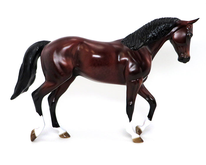 CRIMSON TIDES - OOAK DAPPLED BAY THOROUGHBRED MODEL HORSE - 10/9