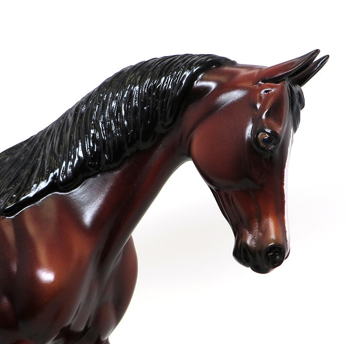 CRIMSON TIDES - OOAK DAPPLED BAY THOROUGHBRED MODEL HORSE - 10/9