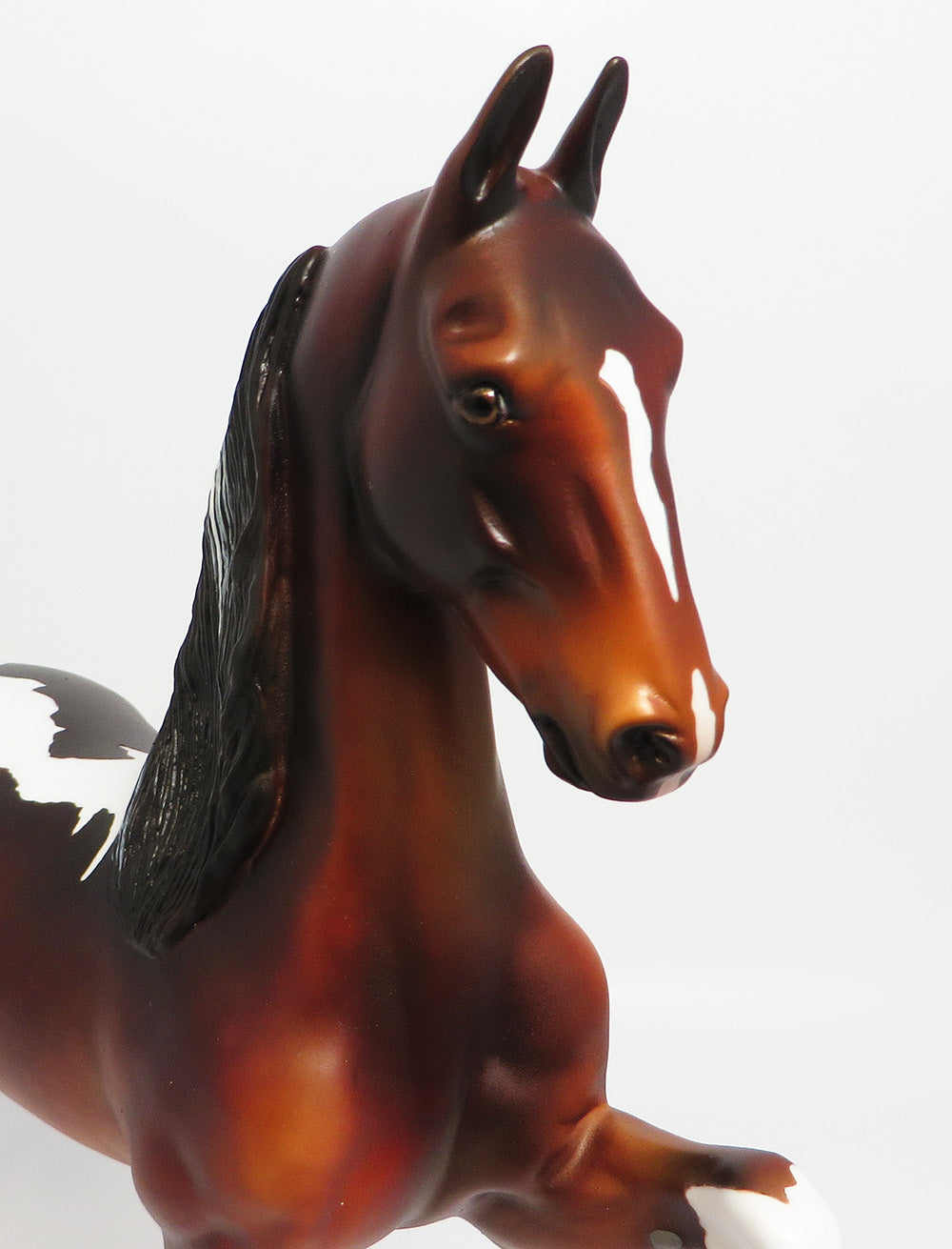 RED VELVET~LE-3 DAPPLE BLACK PINTO SADDLEBRED MODEL HORSE 5/26/17