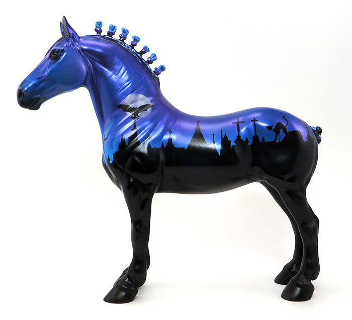 GRAVE DIGGER 6-DRAFTER-BLUE-HALLOWEEN DECORATOR-OOAK 10/7