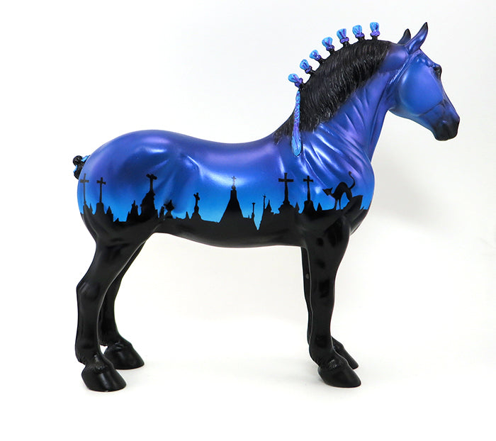 GRAVE DIGGER 6-DRAFTER-BLUE-HALLOWEEN DECORATOR-OOAK 10/7