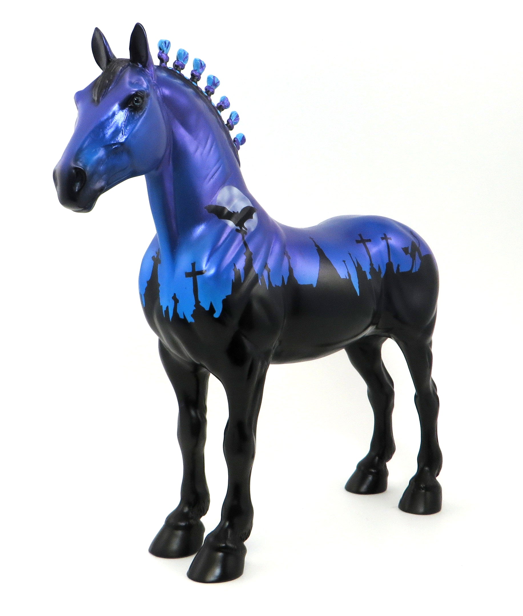 GRAVE DIGGER 6-DRAFTER-BLUE-HALLOWEEN DECORATOR-OOAK 10/7