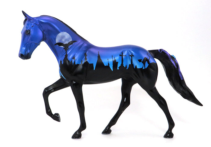 GRAVE DIGGER 8-TENNESSEE WALKER-BLUE-HALLOWEEN DECORATOR-OOAK 10/7
