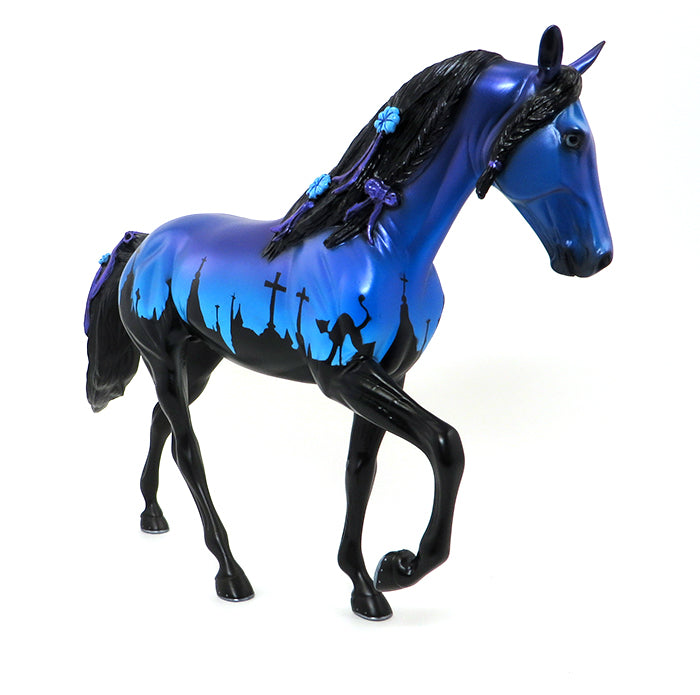 GRAVE DIGGER 8-TENNESSEE WALKER-BLUE-HALLOWEEN DECORATOR-OOAK 10/7