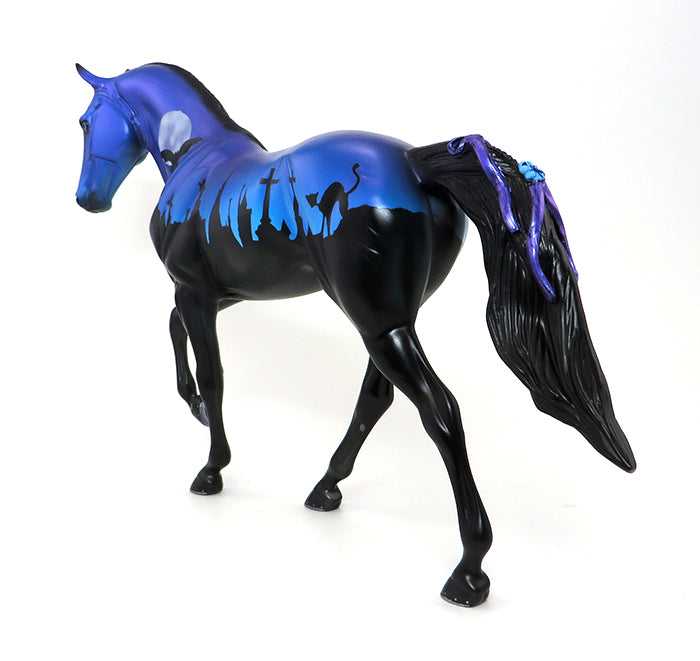 GRAVE DIGGER 8-TENNESSEE WALKER-BLUE-HALLOWEEN DECORATOR-OOAK 10/7