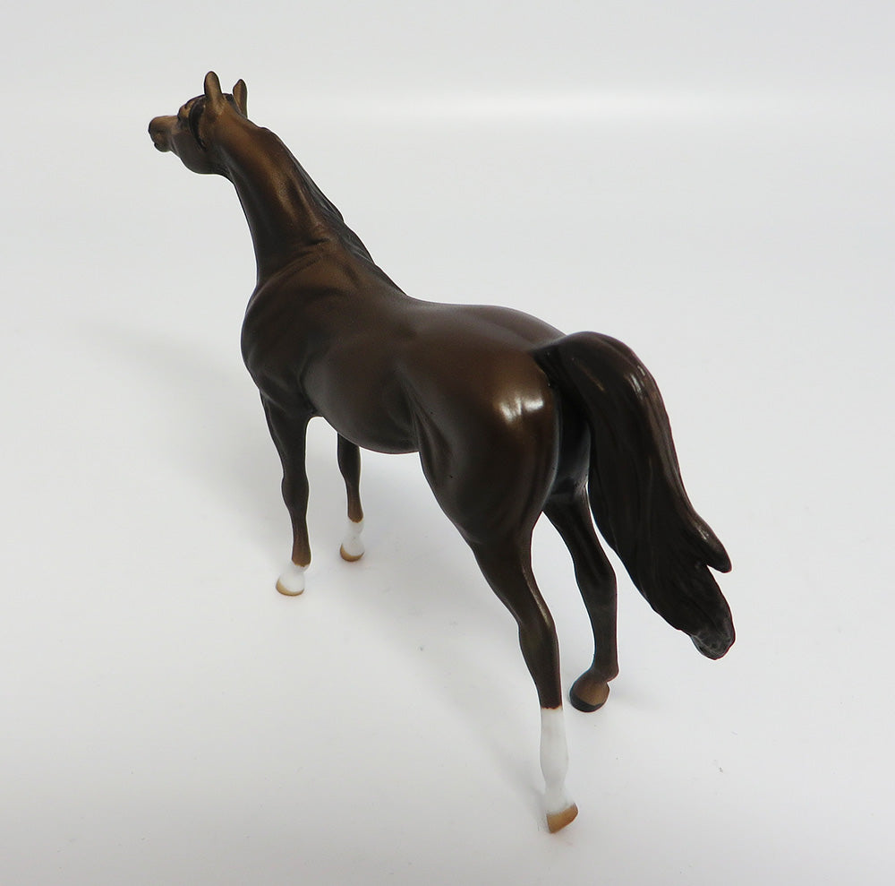 RINGO-OOAK DARK LIVER CHESTNUT ARABIAN  MODEL HORSE CHIP 5/26/17