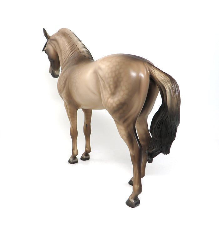 CUMULUS - OOAK DAPPLE BUCKSKIN ANDALUSIAN MODEL HORSE by SHERYL LEISURE - 1/22