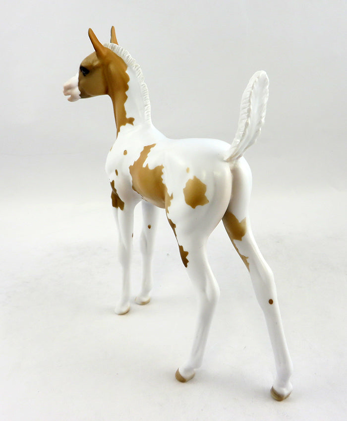 ALMOST LEGAL-OOAK PALOMINO PAINT FOAL MODEL HORSE BY DAWN QUICK 12/21