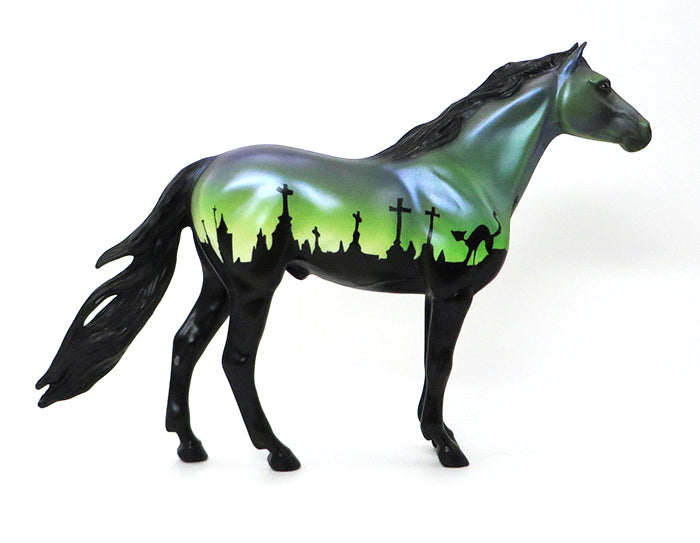 GRAVE DIGGER 3-MUSTANG- GREEN-HALLOWEEN DECORATOR-OOAK 10/7