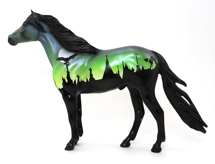 GRAVE DIGGER 3-MUSTANG- GREEN-HALLOWEEN DECORATOR-OOAK 10/7