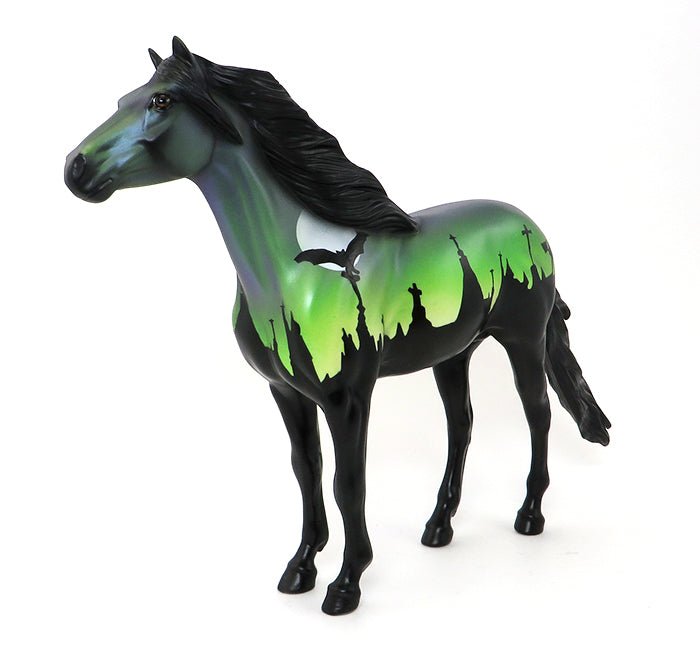 GRAVE DIGGER 3-MUSTANG- GREEN-HALLOWEEN DECORATOR-OOAK 10/7