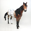 WILDTIME - OOAK BAY APPALOOSA ISH MODEL HORSE - 1/25