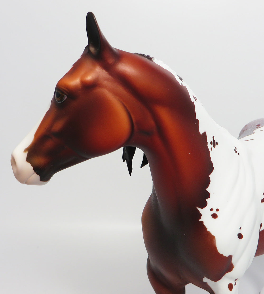 RED I LOVE~OOAK BAY PINTALOOSA ISH MODEL HORSE BY DAWN QUICK 5/26