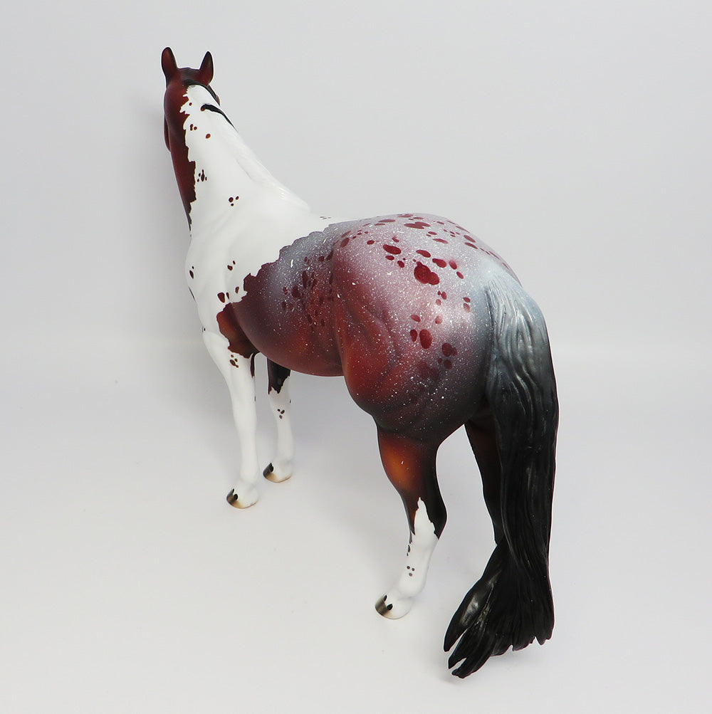 RED I LOVE~OOAK BAY PINTALOOSA ISH MODEL HORSE BY DAWN QUICK 5/26