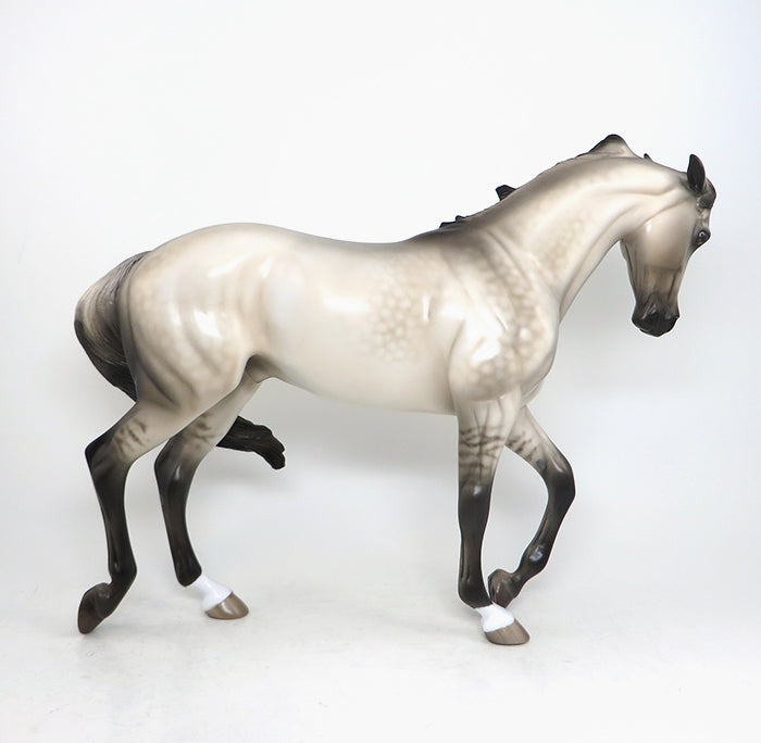 TO HONOR AND SERVE - OOAK GRULLA THOROUGHBRED-MODEL HORSE by SHERYL LEISURE - 1/7