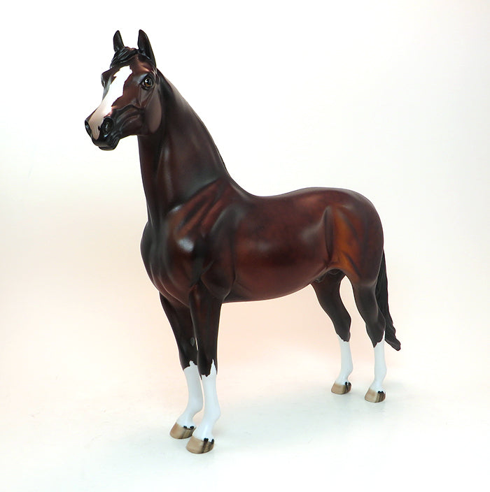 CAPTAIN JINKS - OOAK DAPPLE BAY MORGAN MODEL HORSE - 1/25