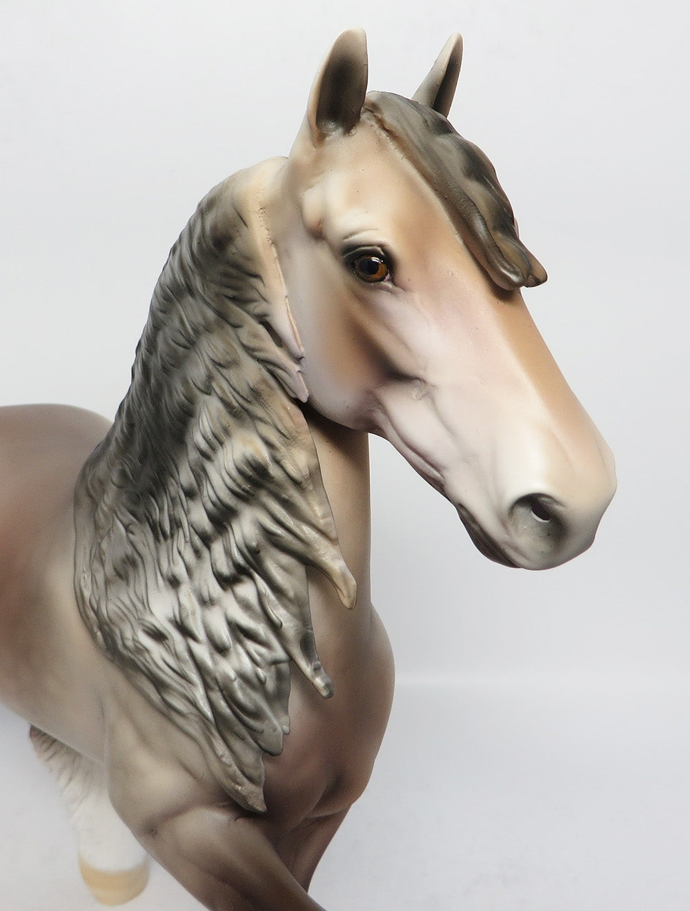 FROSTED ROSE~OOAK ROSE GREY TROTTING DRAFTER MODEL HORSE BY DAWN QUICK 12/12/17