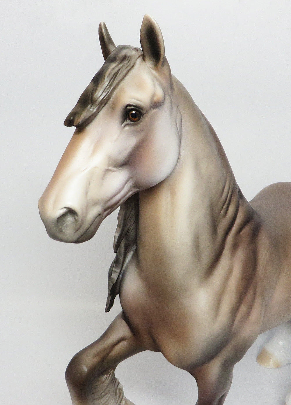 FROSTED ROSE~OOAK ROSE GREY TROTTING DRAFTER MODEL HORSE BY DAWN QUICK 12/12/17