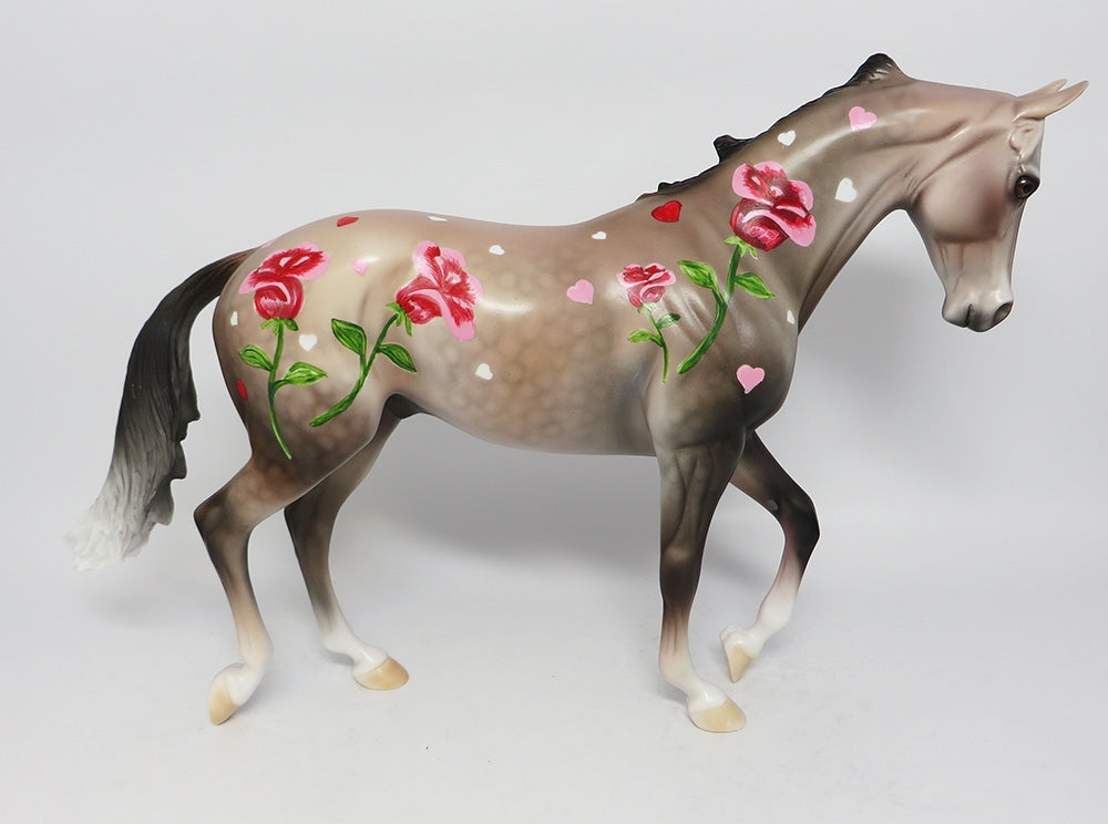 CAMELLIA-OOAK ROSE DECORATOR THOROUGHBRED MODEL HORSE 1-4-18