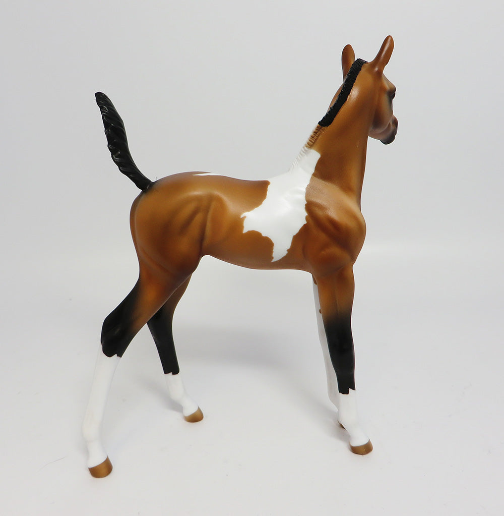 TETON~LE-5 BUCKSIN PINTO FOAL MODEL HORSE EQ 2017