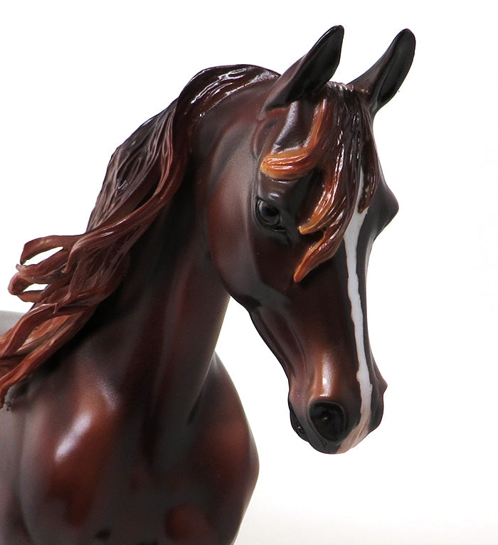 ALIZARIN CRIMSON - OOAK DAPPLE CHESTNUT THOROUGHBRED MODEL HORSE - 10/15