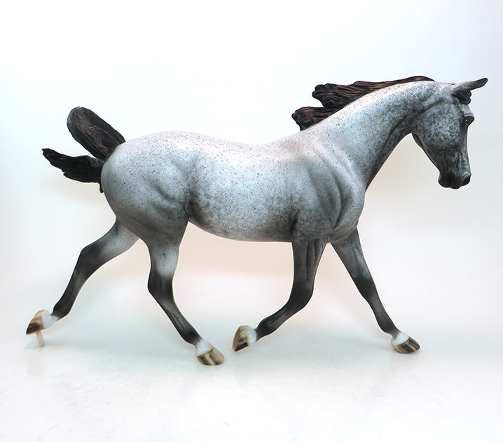 INSURGENT - OOAK DAPPLE GREY PALOUSE MODEL HORSE by AL - 1/28