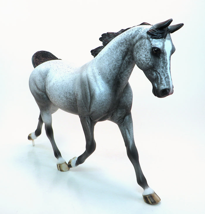 INSURGENT - OOAK DAPPLE GREY PALOUSE MODEL HORSE by AL - 1/28