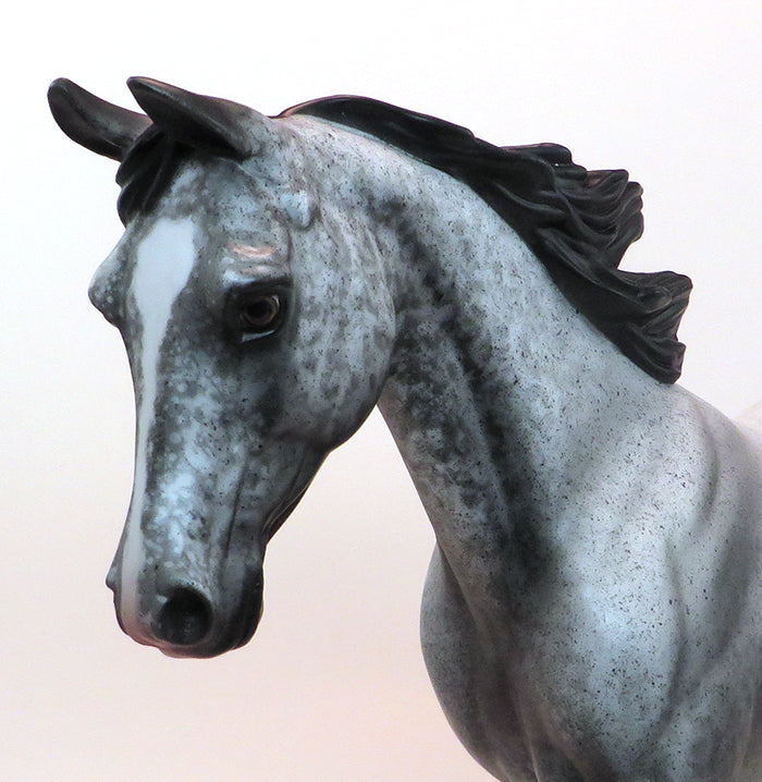 INSURGENT - OOAK DAPPLE GREY PALOUSE MODEL HORSE by AL - 1/28