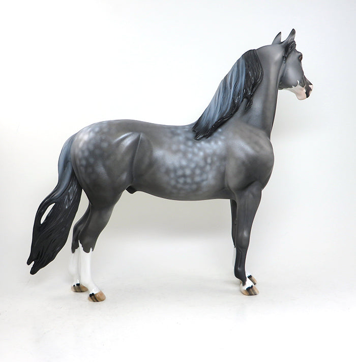 DAYZ GONE GREY - OOAK DAPPLE GREY MORGAN MODEL HORSE - 1/28