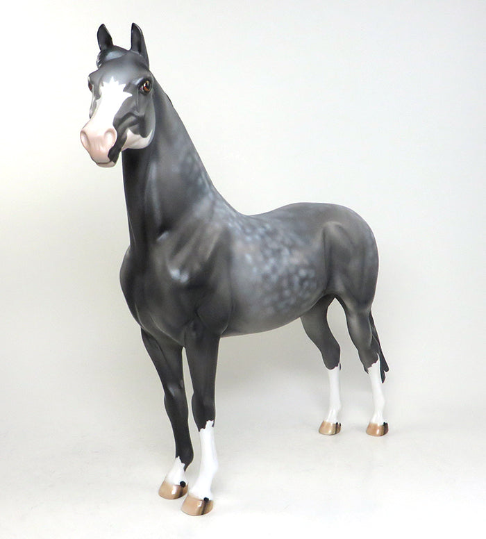 DAYZ GONE GREY - OOAK DAPPLE GREY MORGAN MODEL HORSE - 1/28