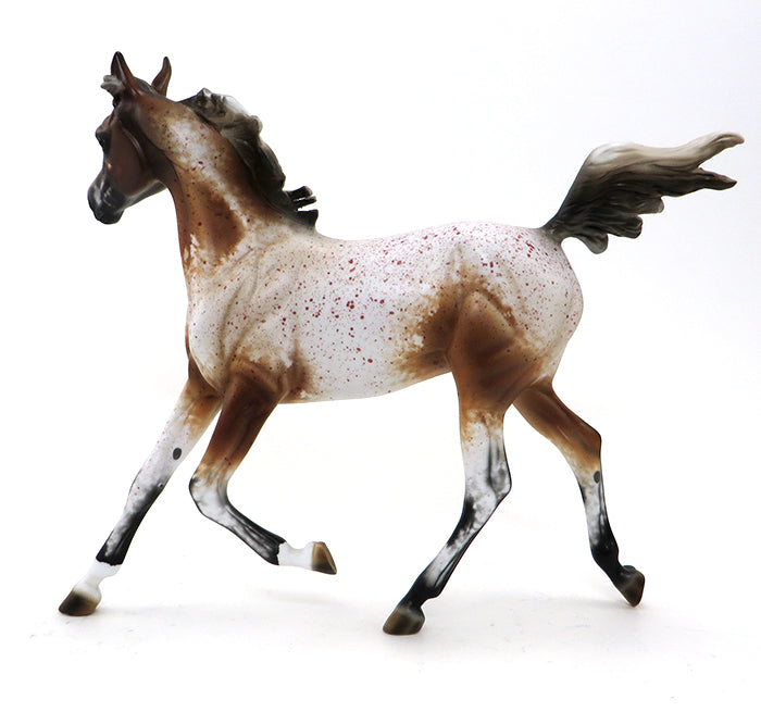 BOOMERRANG-CHESTNUT ROAN APPALOOSA-YEARLING-OOAK 10/7