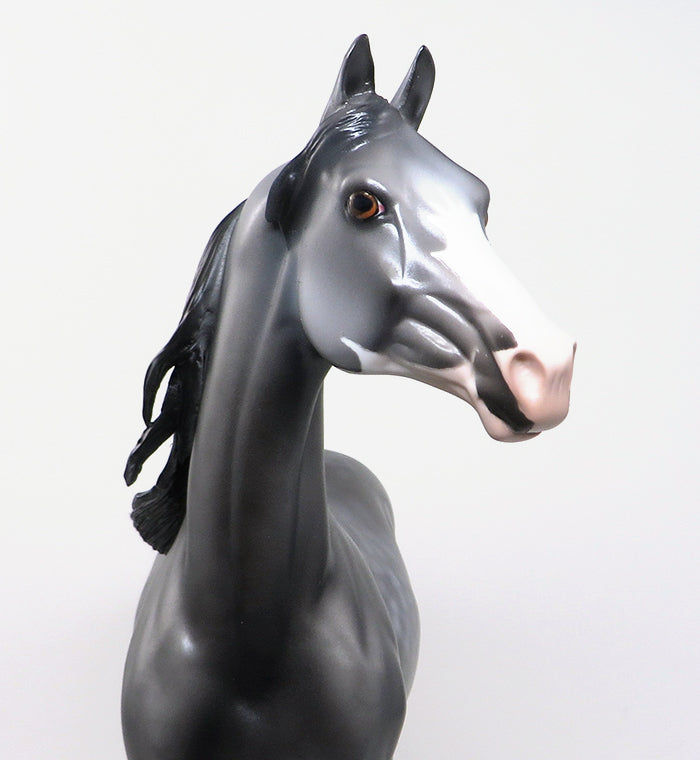 DAYZ GONE GREY - OOAK DAPPLE GREY MORGAN MODEL HORSE - 1/28