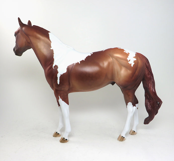chestnut paint ish model horse one of a kind