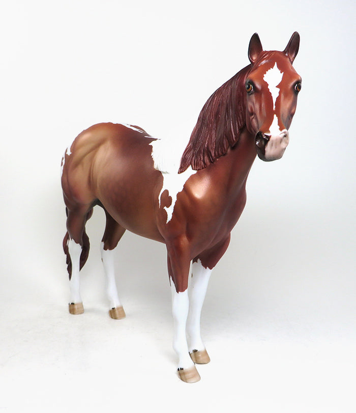 NOTTAWA'S STORM - OOAK CHESTNUT PAINT ISH MODEL HORSE - 1/28