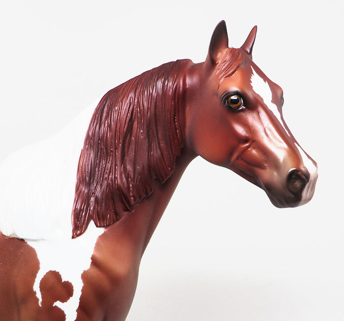 NOTTAWA'S STORM - OOAK CHESTNUT PAINT ISH MODEL HORSE - 1/28