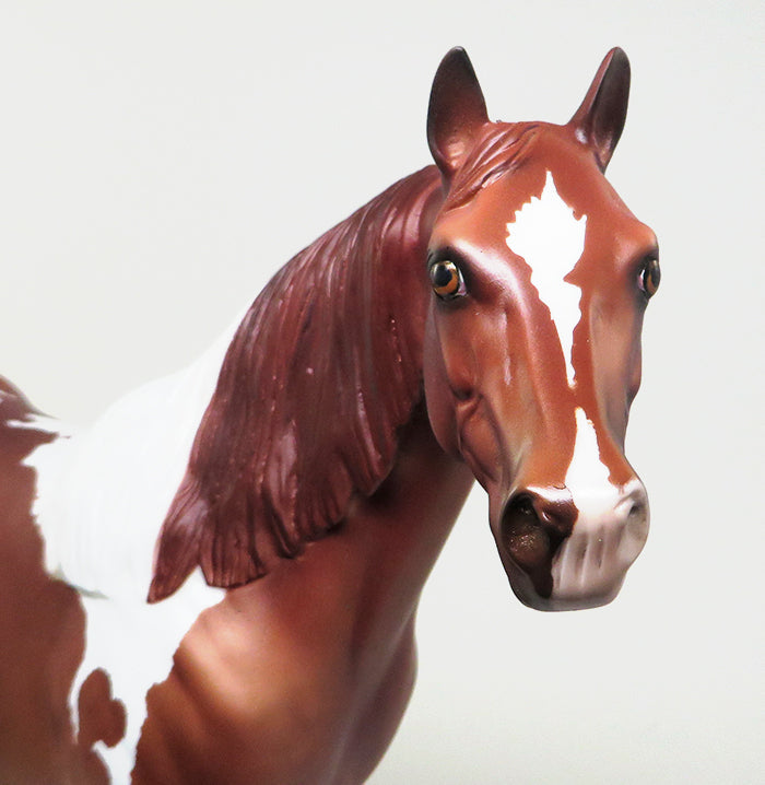 NOTTAWA'S STORM - OOAK CHESTNUT PAINT ISH MODEL HORSE - 1/28