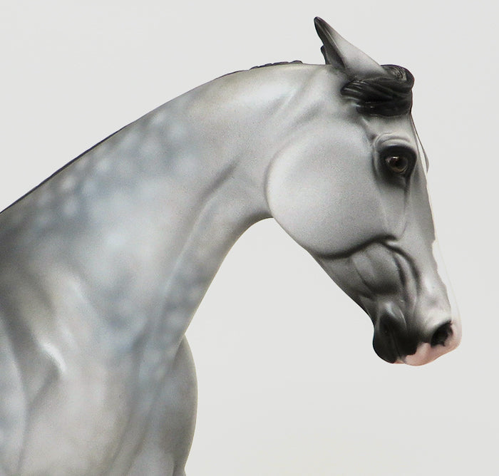 SHE&#39;S A RIDE - OOAK DAPPLE GREY PALOUSE MODEL HORSE - 10/7