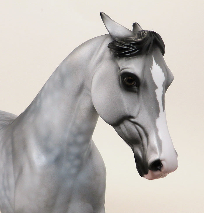 SHE&#39;S A RIDE - OOAK DAPPLE GREY PALOUSE MODEL HORSE - 10/7