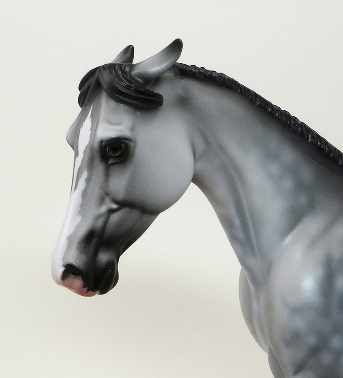 SHE&#39;S A RIDE - OOAK DAPPLE GREY PALOUSE MODEL HORSE - 10/7