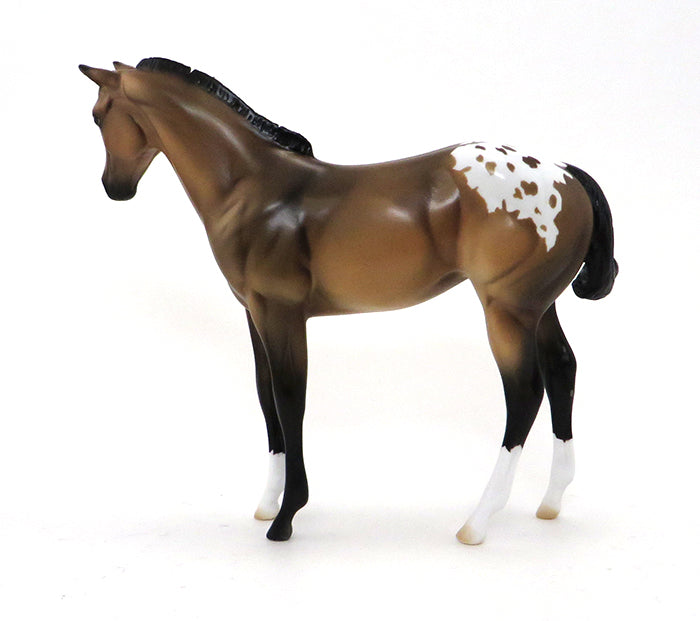 BAM BAM - BUCKSKIN BLANKET APPALOOSA WEANLING MODEL HORSE - 10/12